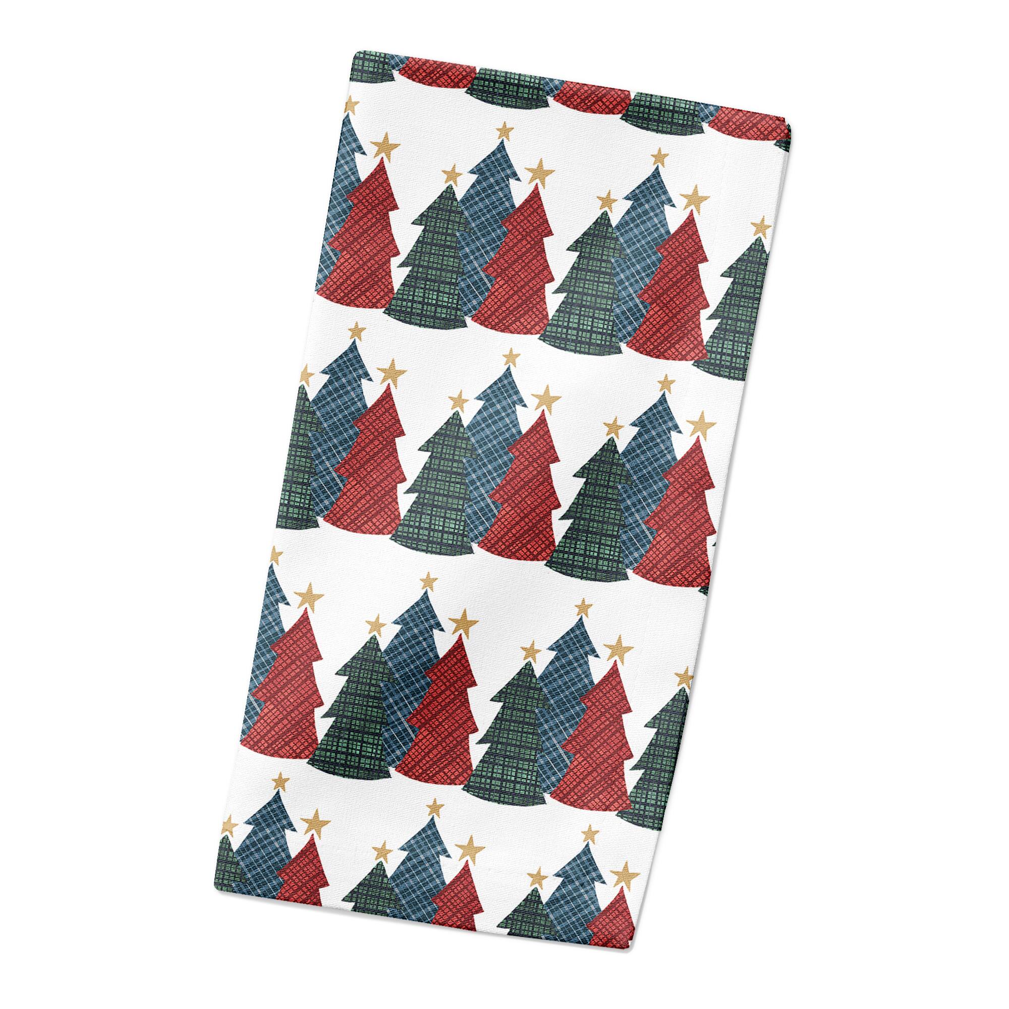 Christmas Tree Trio Cotton Twill Napkin